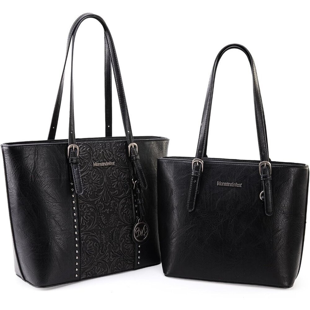 Women Tote Bag Set Vegan Leather Large Purse Handbags Vintage Embossed